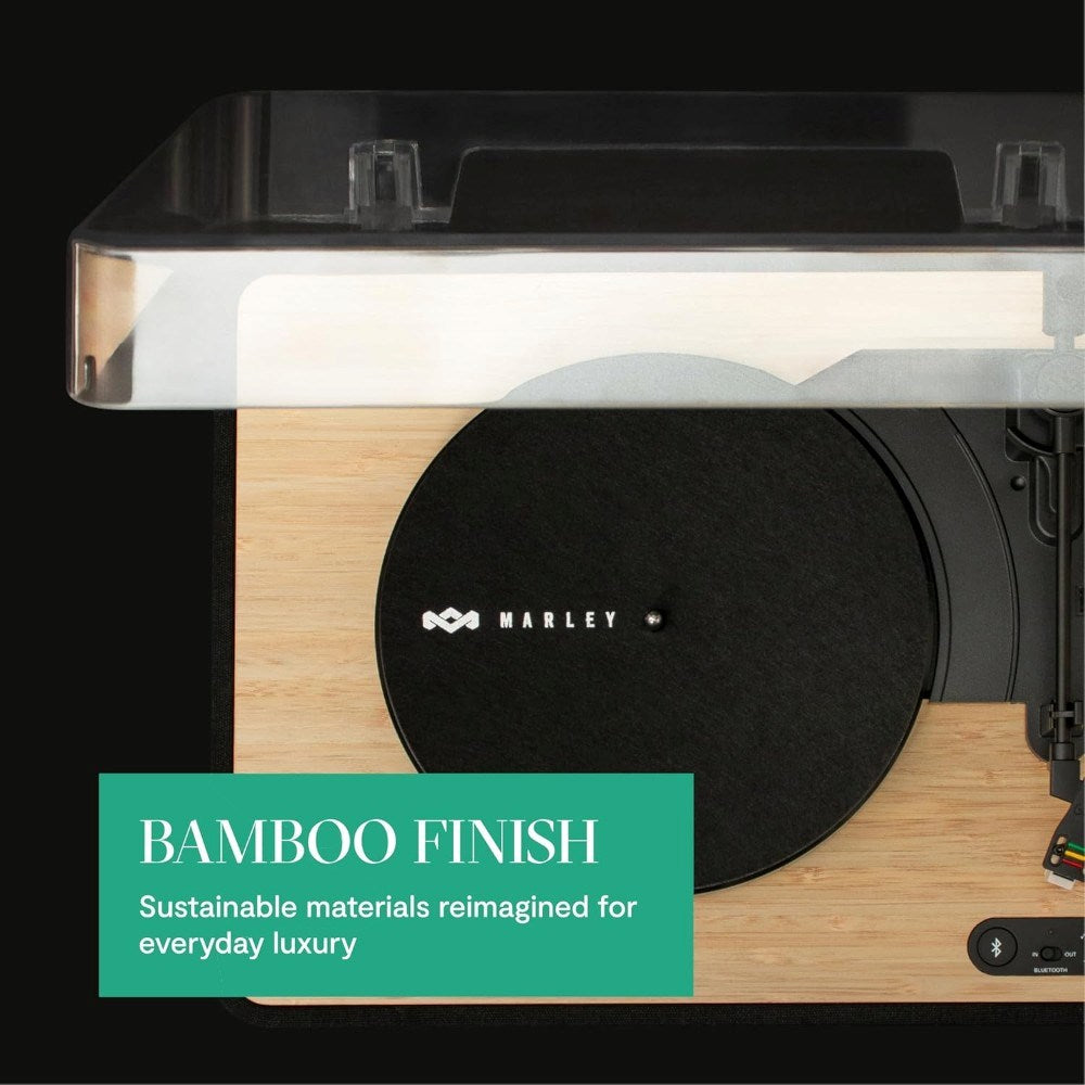 House of Marley Revolution Turntable - Black / Light Bamboo