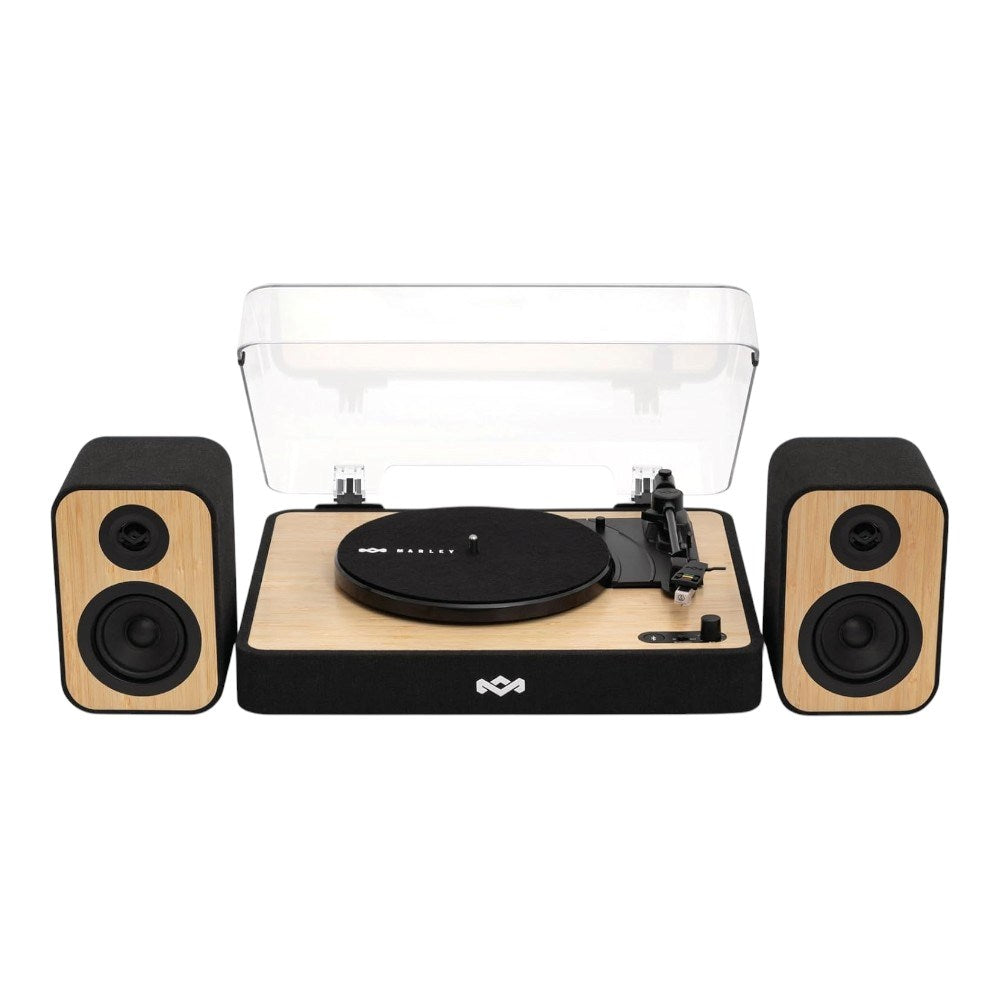 House of Marley Revolution Turntable & Speaker - Black / Light Bamboo