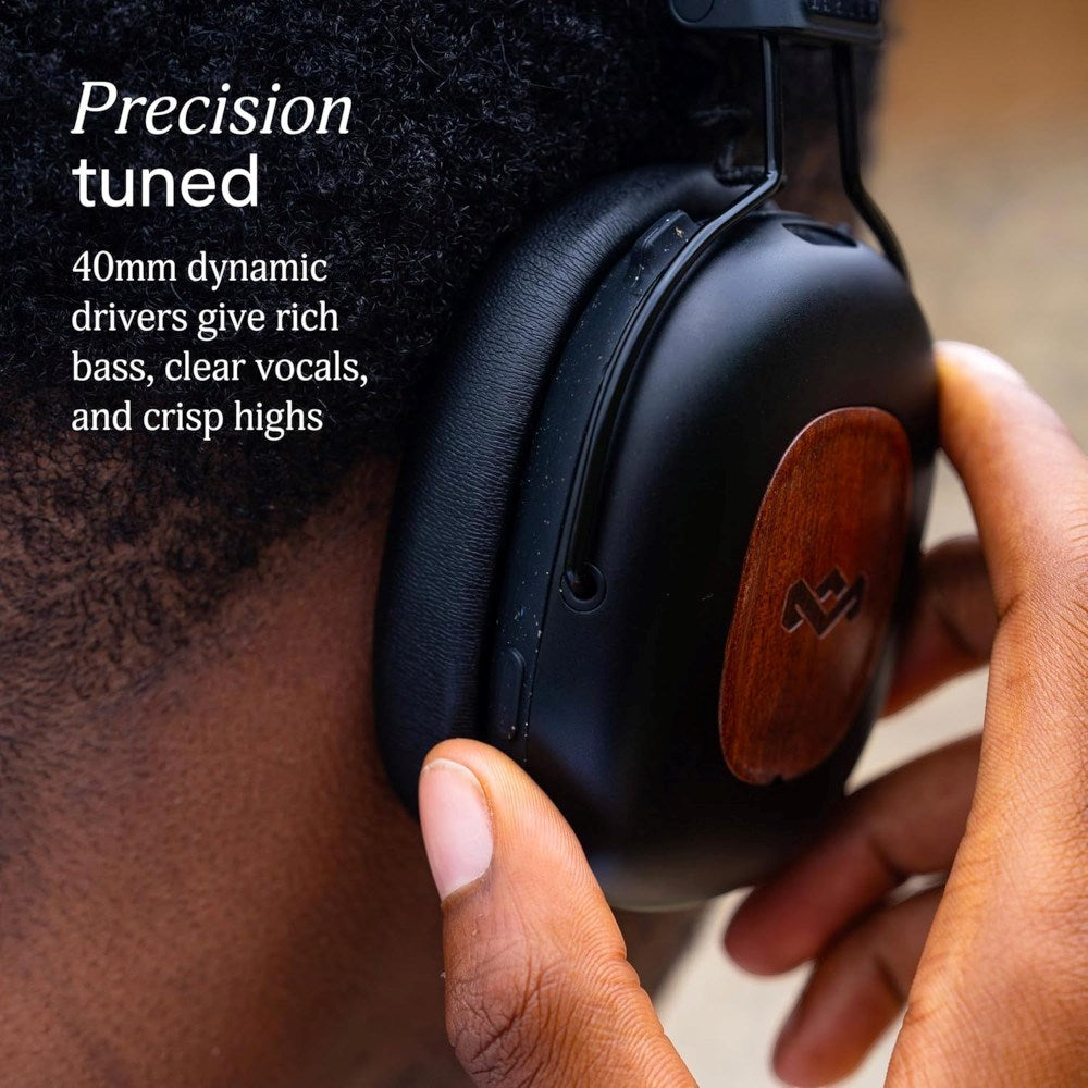House of Marley Positive Vibration Rebel ANC Over-Ear Headset - Black