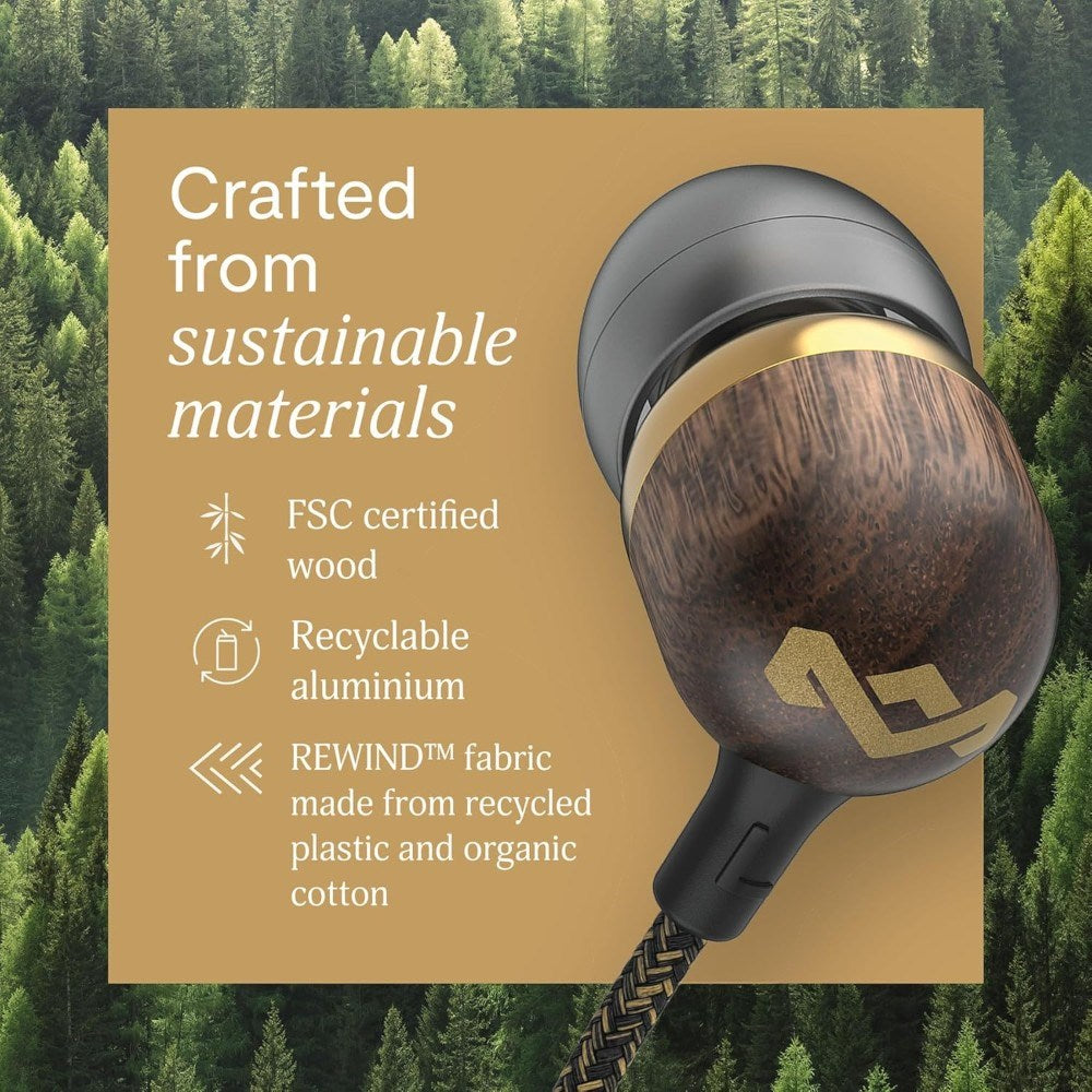 House of Marley Smile Jamaica USB-C In-Ear Headphones - Brass