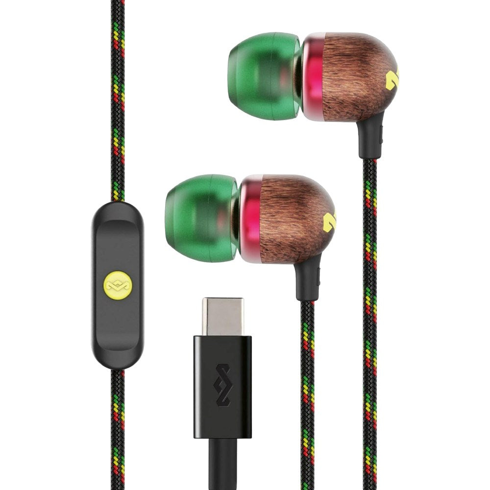 House of Marley Smile Jamaica USB-C In-Ear Headphones - Rasta
