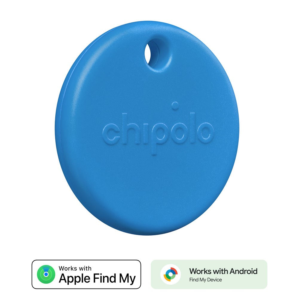 Chipolo POP Bluetooth GPS Tracker - Compatible with Apple Find My & Google's Find My Device - Blue