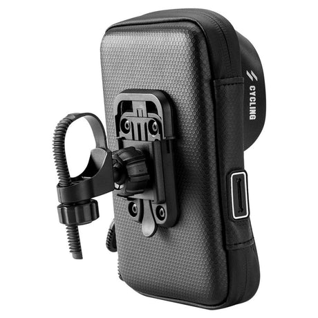 SZ-B17-3 Universal 360 Degree Phone Holder For Bicycle (Max Phone Size. 150 x 90 mm) - Black