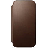 iPhone 18 Pro Nomad Modern Leather Folio Case - MagSafe Compatible - Brown