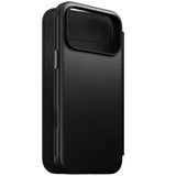 iPhone 18 Pro Nomad Modern Leather Folio Case - MagSafe Compatible - Black