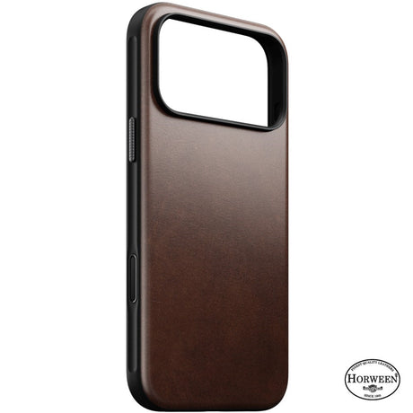 iPhone 18 Pro Max / 17 Pro Max Nomad Modern Horween Leather Case - MagSafe Compatible - Rustic Brown