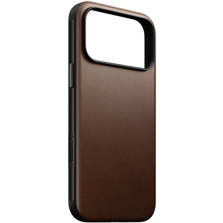iPhone 18 Pro / 17 Pro Nomad Modern Leather Case - MagSafe Compatible - Brown