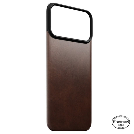 iPhone 18 Pro Max / 17 Pro Max Nomad Magnetic Horween Leather Back Case - MagSafe Compatible - Rustic Brown