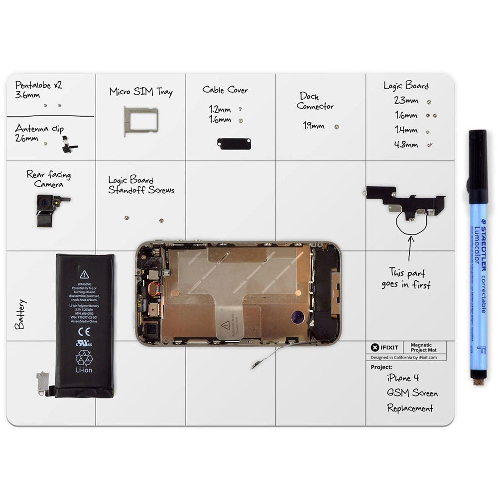 iFixit Pro Magnetic Writing Mat/Whiteboard (20 X 25 Cm)