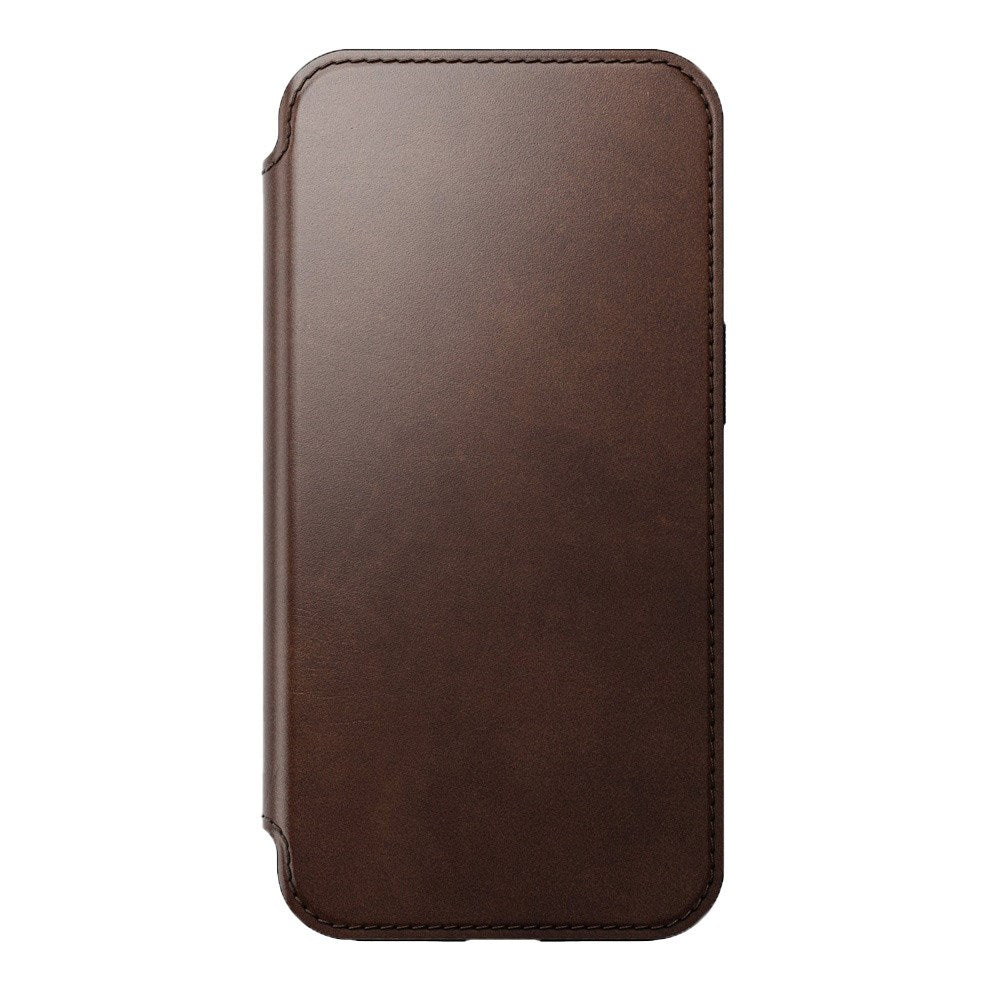 iPhone 13 Nomad Modern Horween Leather Folio Case - MagSafe Compatible - Brown