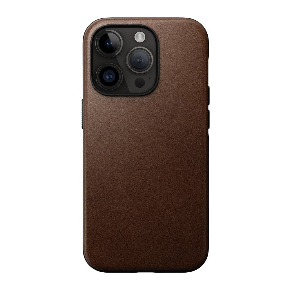 iPhone 14 Pro Nomad Modern Leather Case - MagSafe Compatible - Brown