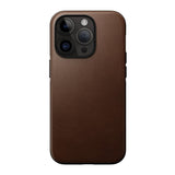 iPhone 14 Pro Nomad Modern Leather Case - MagSafe Compatible - Brown