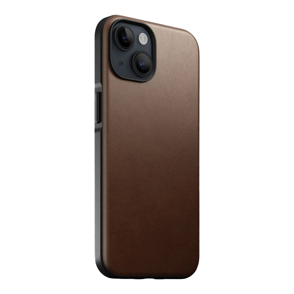 iPhone 14 Nomad Modern Leather Case - MagSafe Compatible - Brown