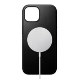 iPhone 15 Nomad Modern Leather Case - MagSafe Compatible - Black