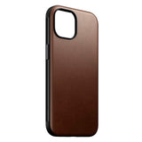 iPhone 15 Nomad Modern Leather Case - MagSafe Compatible - Brown