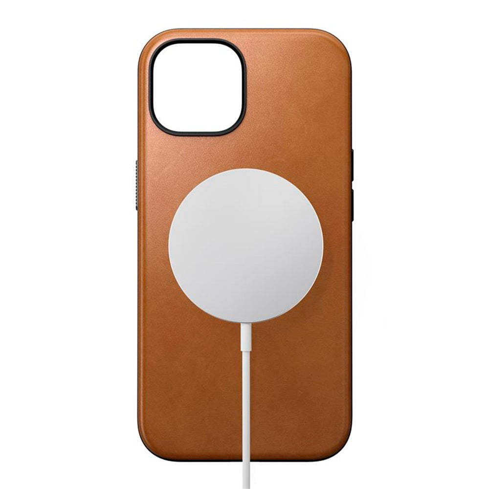 iPhone 15 Nomad Modern Leather Case - MagSafe Compatible - Tan