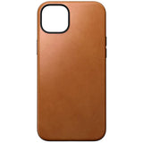 iPhone 15 Plus Nomad Modern Leather Case - MagSafe Compatible - Tan