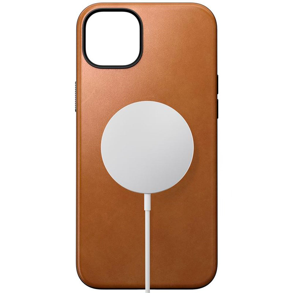 iPhone 15 Plus Nomad Modern Leather Case - MagSafe Compatible - Tan