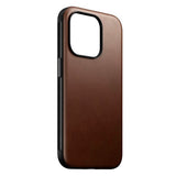 iPhone 15 Pro Nomad Modern Leather Case - MagSafe Compatible - Brown