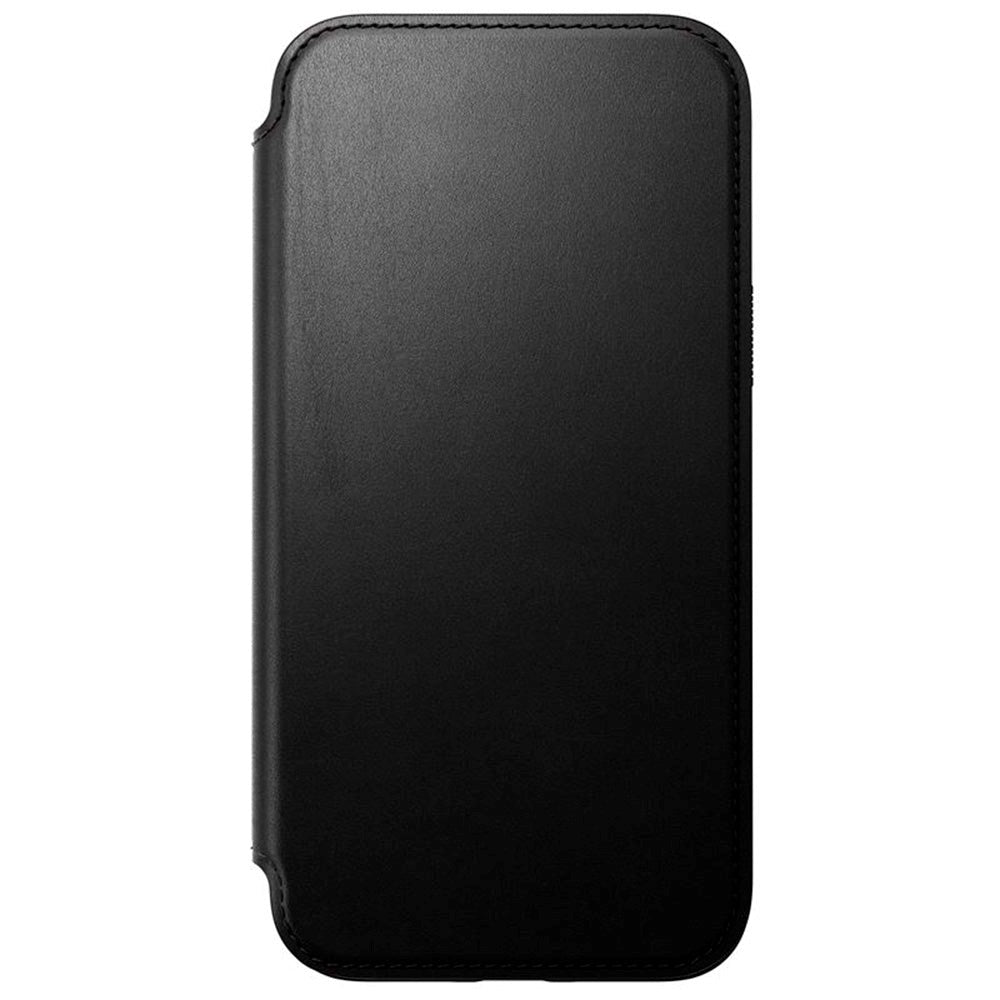 iPhone 15 Plus Nomad Modern Leather Folio Case - MagSafe Compatible - Black