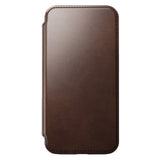 iPhone 15 Pro Nomad Modern Horween Leather Folio Case - MagSafe Compatible - Brown