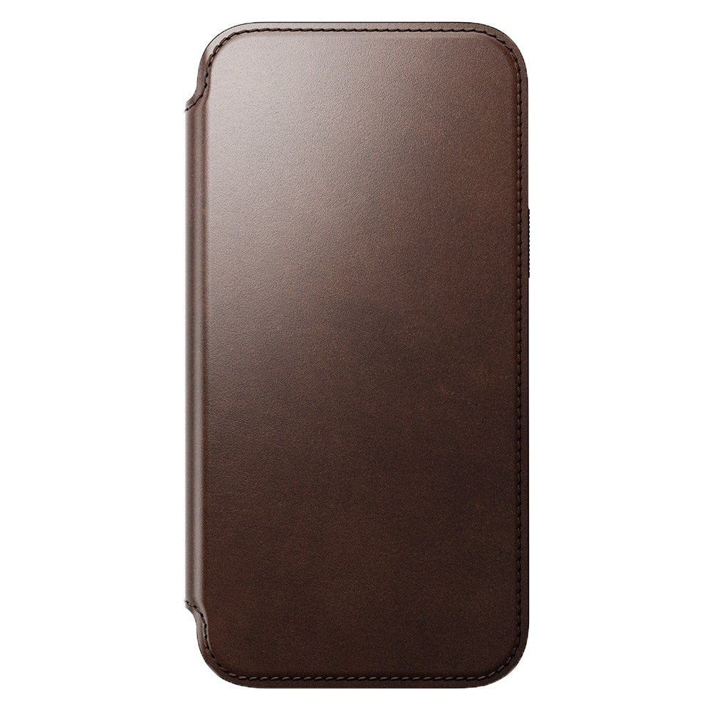 iPhone 15 Pro Max Nomad Modern Horween Leather Folio Case - MagSafe Compatible - Brown