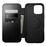 iPhone 16 Pro Max Nomad Modern Horween Leather Folio Case - MagSafe Compatible - Black