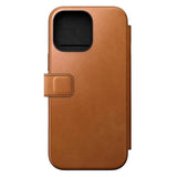 iPhone 16 Pro Max Nomad Modern Leather Folio Case - MagSafe Compatible - Tan