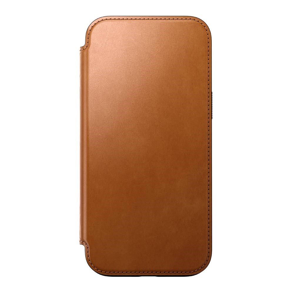 iPhone 16 Pro Max Nomad Modern Leather Folio Case - MagSafe Compatible - Tan