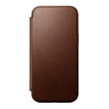 iPhone 16 Pro Max Nomad Modern Leather Folio Case - MagSafe Compatible - Brown