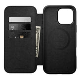 iPhone 16 Pro Max Nomad Modern Leather Folio Case - MagSafe Compatible - Black