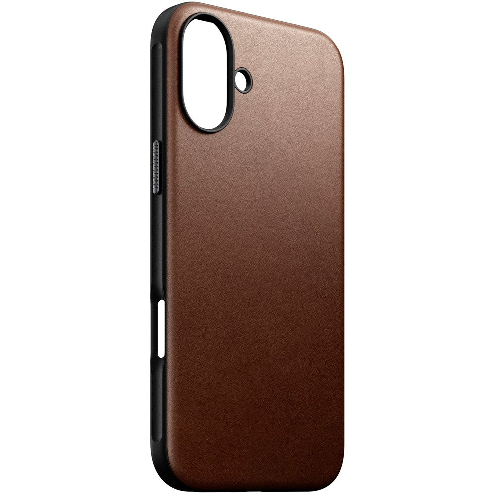 iPhone 16 Plus Nomad Modern Leather Case - MagSafe Compatible - Brown