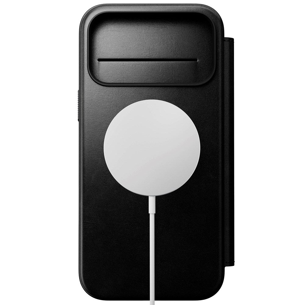 Nomad iPhone 17 Pro Max Modern Horween Leather Folio Case - MagSafe Compatible - Black