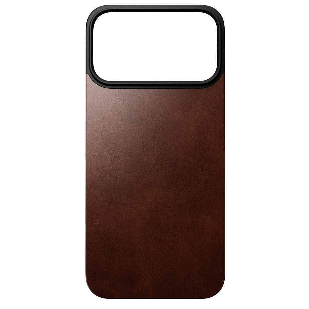 Nomad iPhone 17 Pro Max Magnetic Horween Leather Back Case - MagSafe Compatible - Rustic Brown