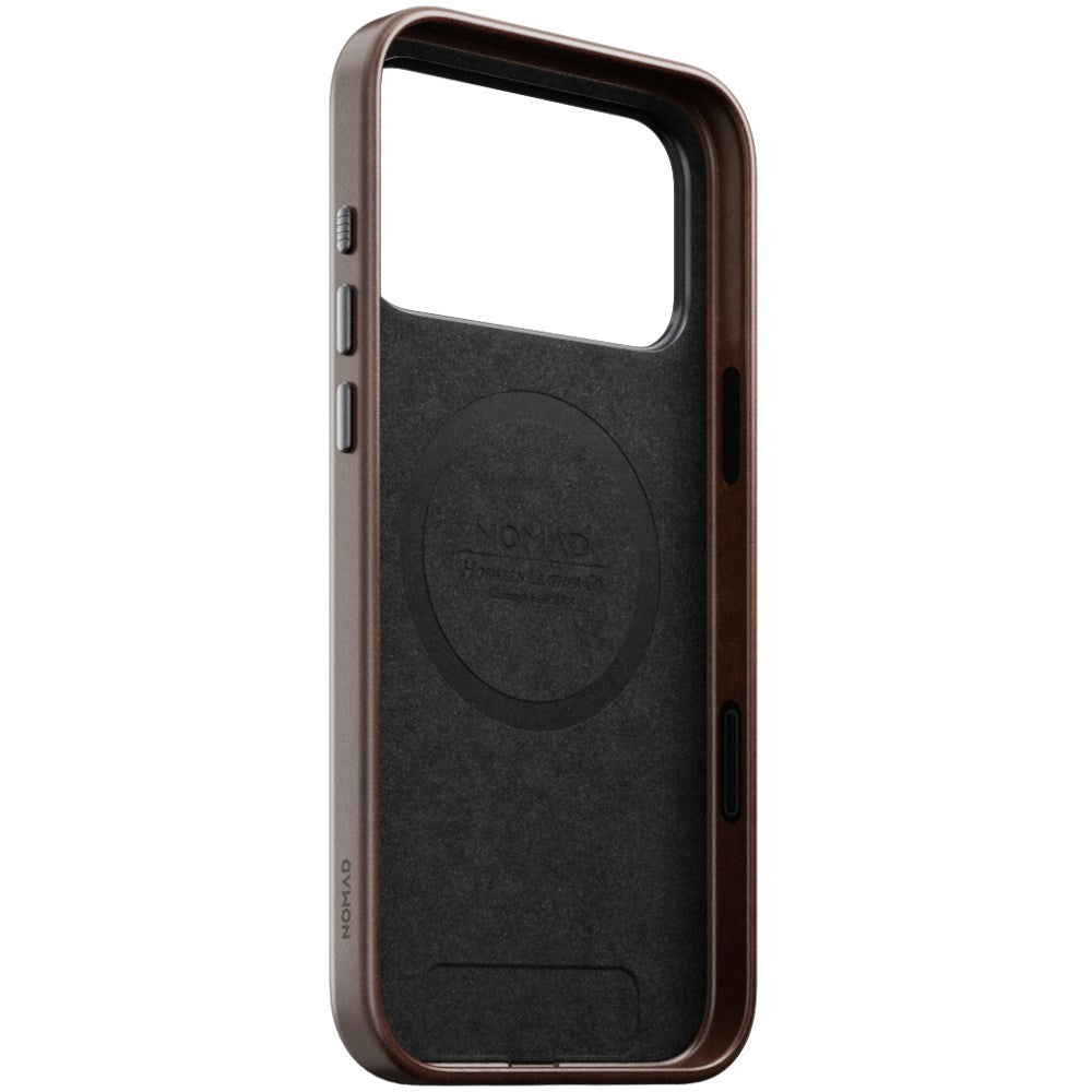 iPhone 18 Pro Nomad Traditional Horween Leather Case - MagSafe Compatible - Rustic Brown