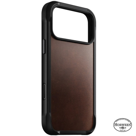 iPhone 18 Pro / 17 Pro Max Nomad Rugged Horween Leather Case - MagSafe Compatible - Rustic Brown
