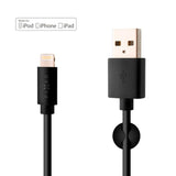 Fixed USB-A to Lightning Cable 2m - Black