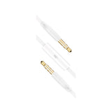 Fixed AUX Audio Cable with Microphone - 2 x 3.5mm Minijack - 1 m - White