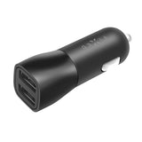 Fixed Dual Car charger 15W with 2 x USB-A - Black