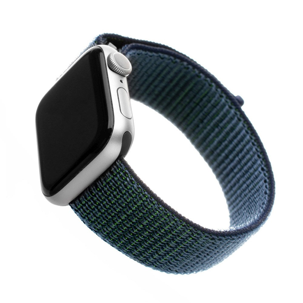 Fixed Apple Watch (42 / 44 / 45 / SE / 49mm) Nylon Strap - Dark Blue / Green