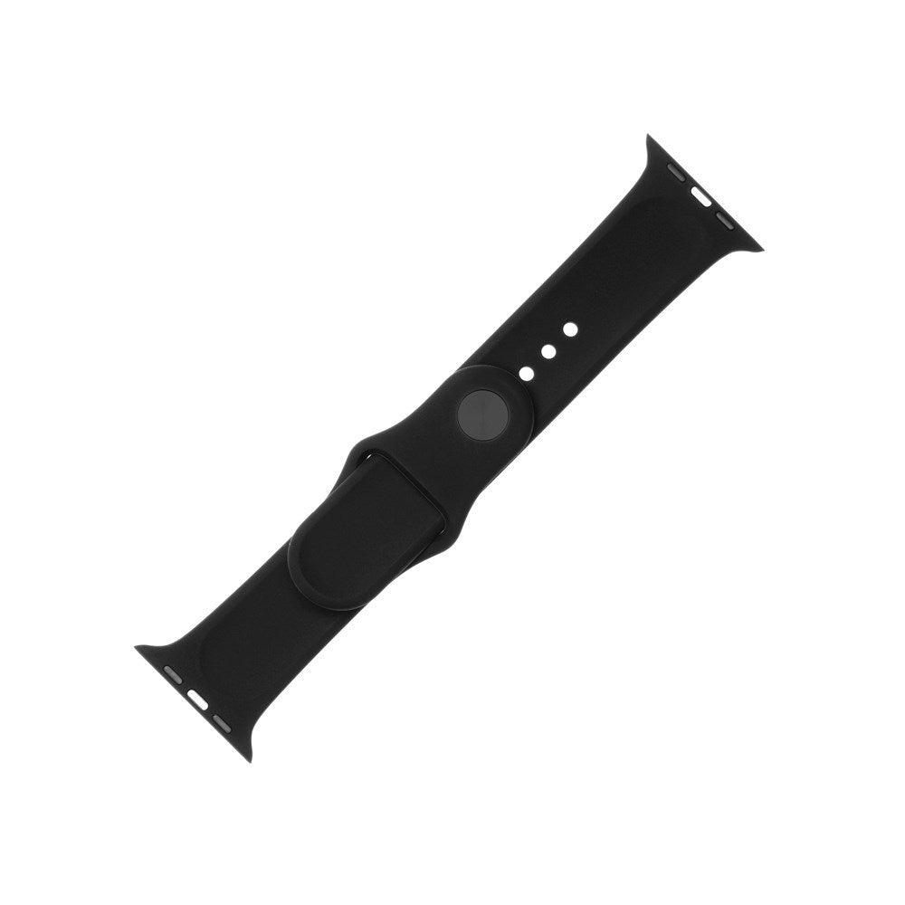 Fixed Apple Watch (38 / 40 / SE / 41mm) Silicone Strap Set - Black