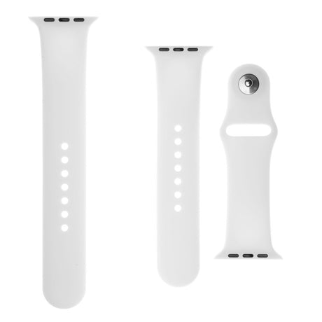 Fixed Apple Watch (42/44/SE/45/46/49mm) Silicone Strap Set - White