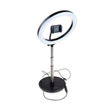 Fixed LED Ring Light Tripod Mobile Holder - Black