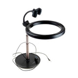 Fixed LED Ring Light Tripod Mobile Holder - Black