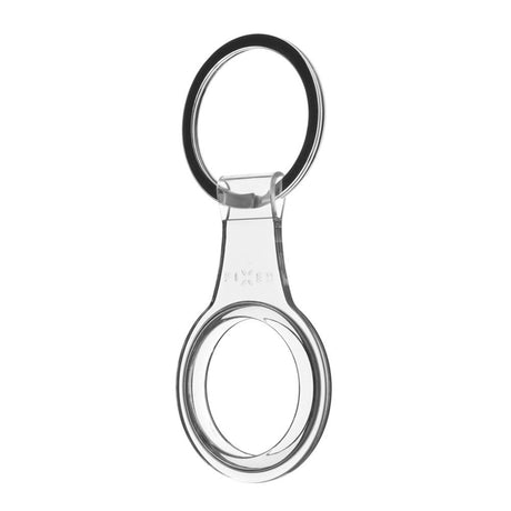 Fixed Apple AirTag Pure Plastic Case w. Key Ring - Transparent