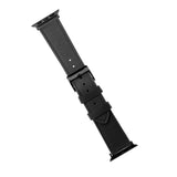 Fixed Apple Watch (42/44/SE/45/46/49mm) Genuine Leather Strap - Black