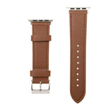 Fixed Apple Watch (42/44/SE/45/46/49mm) Genuine Leather Strap - Brown