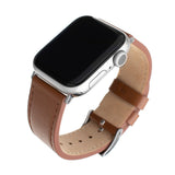 Fixed Apple Watch (42/44/SE/45/46/49mm) Genuine Leather Strap - Brown