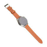 Fixed Universal Smartwatch Genuine Leather Strap (22mm) - Brown