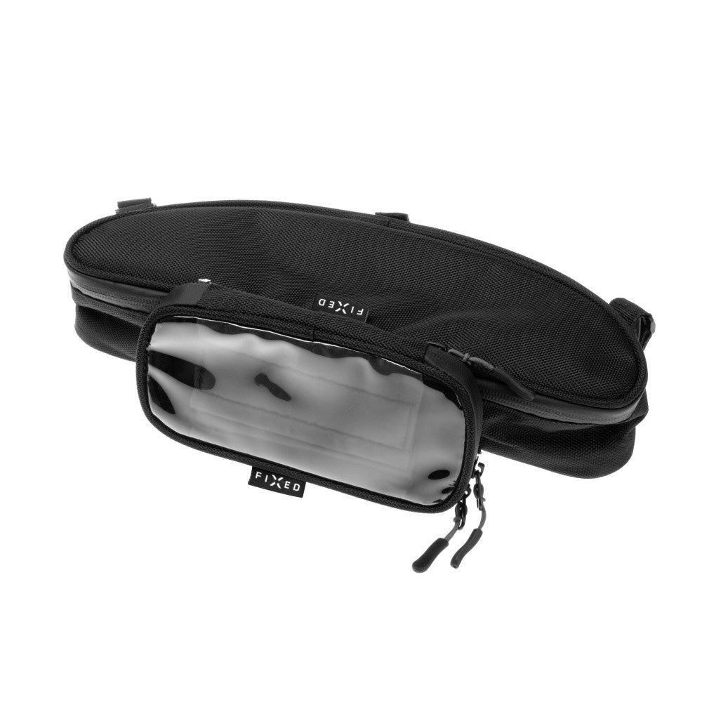 Fixed Protective Mobile Bag for Bicycle and Motorcycle Handlebars - Max Mobile: 175 x 85mm - Black